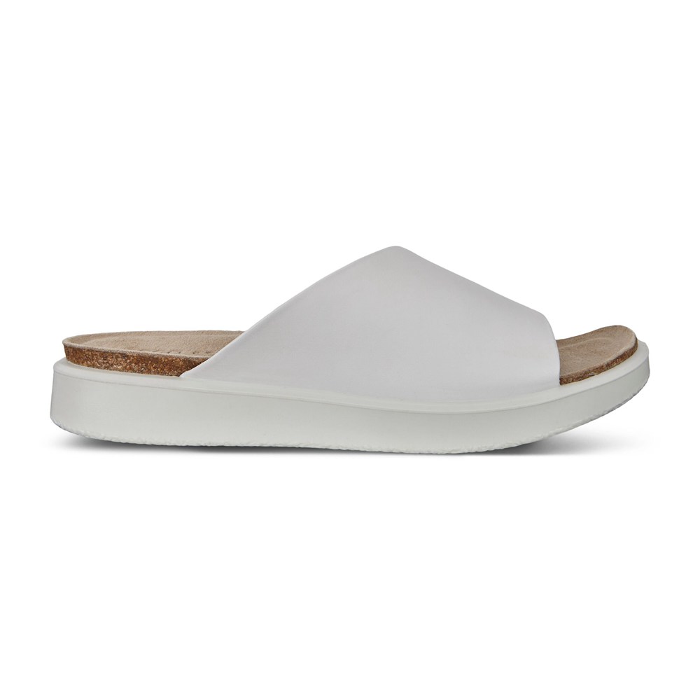 Womens Sandals - ECCO Corksphere Slip-On - White - 7982IFKMD